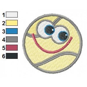 Smiley Ball Embroidery Design